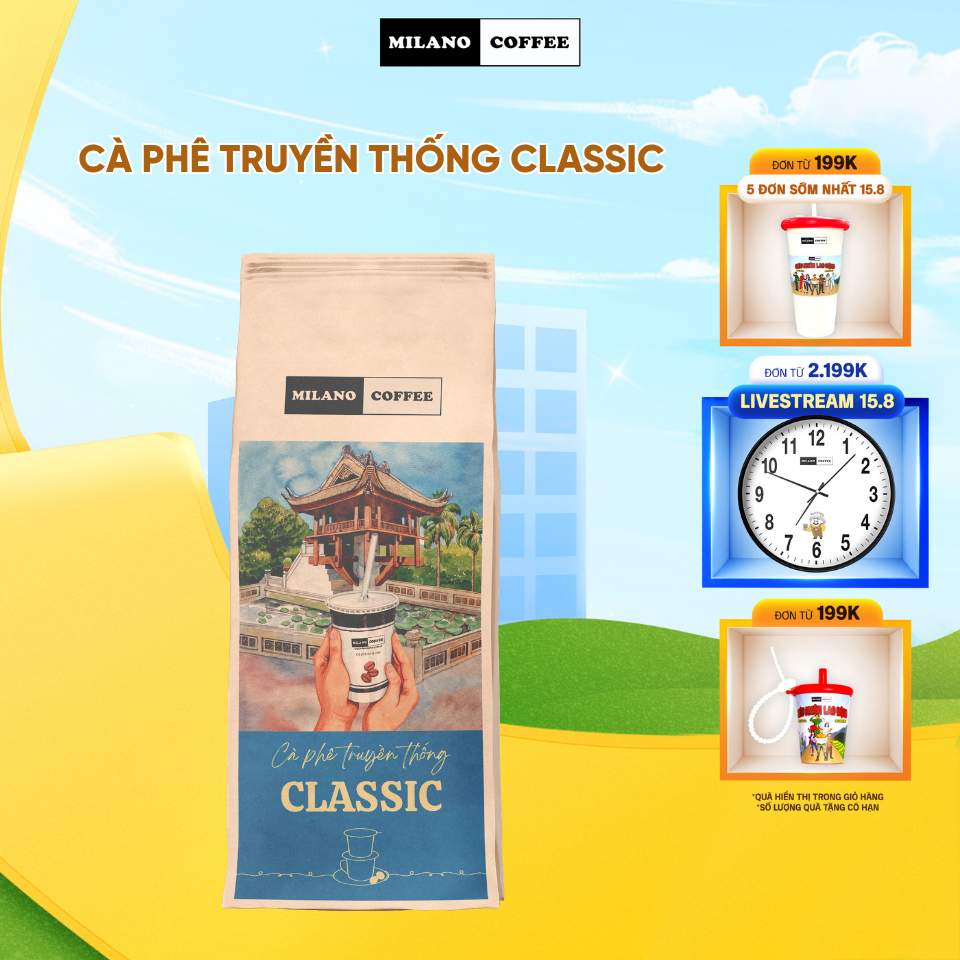 Cà phê đá truyền Thống Classic 250g Milano Coffee