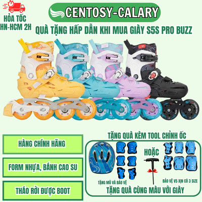 [Tặng Bảo Hộ] Giày Patin Trẻ Em Flying Eagle S5S Pro Buzz Chính Hãng- Form Nhựa Cao Cấp, Bánh Cao Su Đặc Trượt Mượt