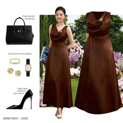 Đầm Lụa Hè Nữ MY WAY Không Tay Cổ Đổ Mềm Mát Dáng Xòe Nhẹ Sang Trọng 9md11641