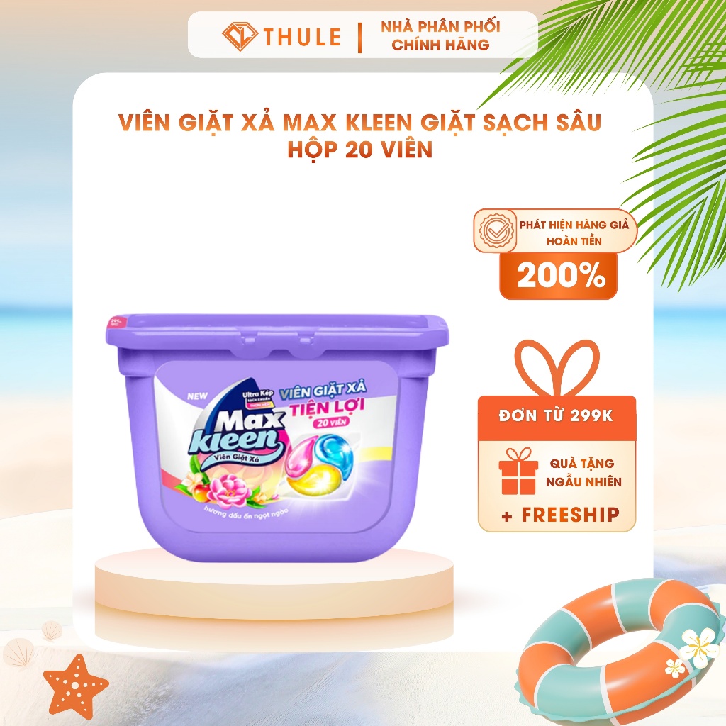 VIÊN GIẶT XẢ MAX KLEEN – 20 VIÊN