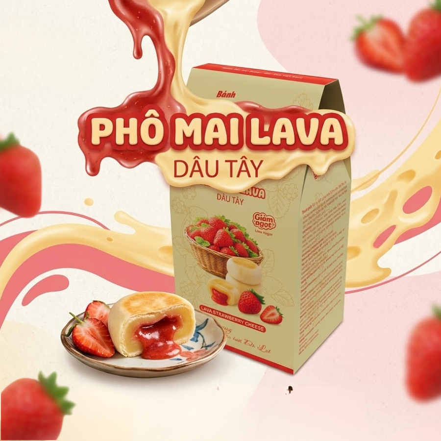 Bánh Pía 344G Tự Chọn – Phô Mai Lava Dâu Tây & Khoai Môn Sầu Riêng Trứng Muối