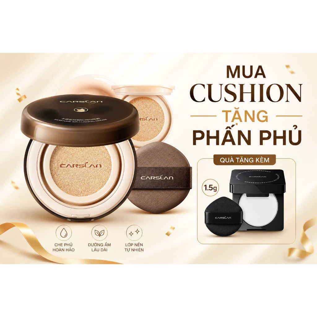 (PASS) Cushion Carslan bản kiềm dầu màu P02 fullsize 13.5g (không kèm lõi thay thế)