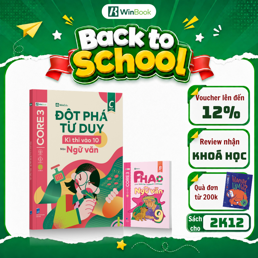 Bộ 2 Sách P.H.A.O Ngữ Văn Lớp 9 Và Đột Phá Tư Duy Kì Thi Vào 10 Môn Ngữ Văn Ôn Thi Cấp 3  | WinBook