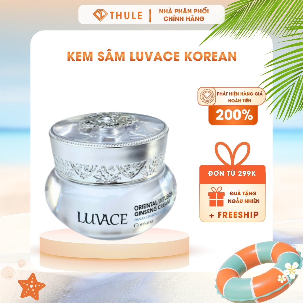 Kem Nhân Sâm Luvace K.orea [Chính Hãng] (50ml) - Dưỡng Da, Mờ Rãnh Nhăn, Trẻ Hóa Thu Le Store