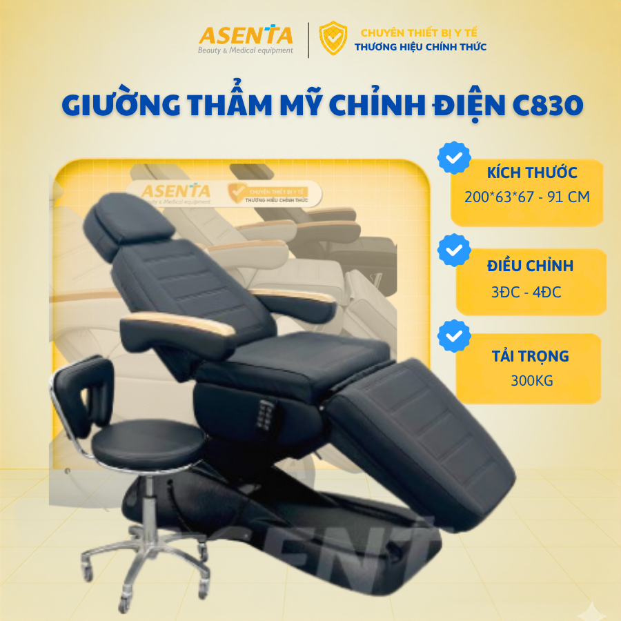 Giường thẩm mỹ chỉnh điện, giường phun xăm thẩm mỹ Hi - Mec HMBB C830