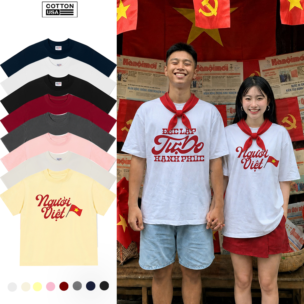 Áo Thun Relaxed Fit CottonUSA Vietnam "VN Người Việt" - PT0504PT