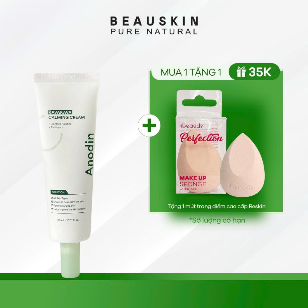 Kem dưỡng siêu cấp ẩm và làm d.ịu da Anodin Kavakava Calming Cream 80g - Hàn Quốc Chính Hãng