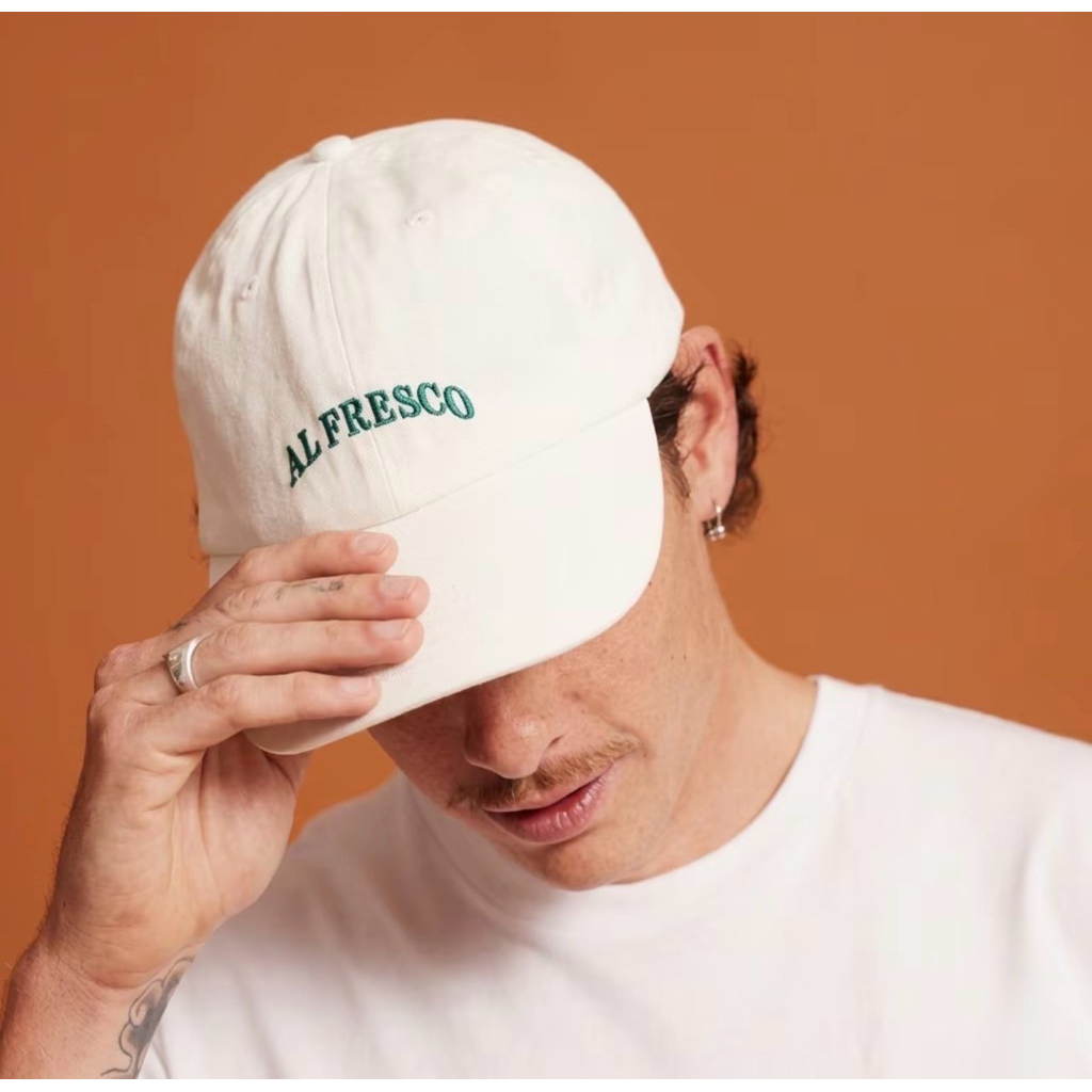 Nón ALFRESCO Lưỡi Trai Basic Thêu Logo Xanh - Mũ Unisex Style Hàn Quốc , Chất Liệu Mềm Thoáng Mát Un