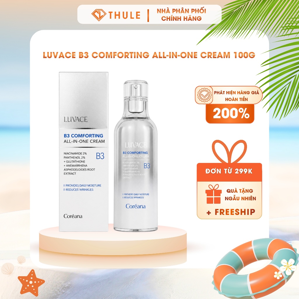 Kem Dưỡng Trắng Da Mờ Thâm Sạm Luvace B3 Coreana Cream Hũ Cao Cấp Hàn Quốc