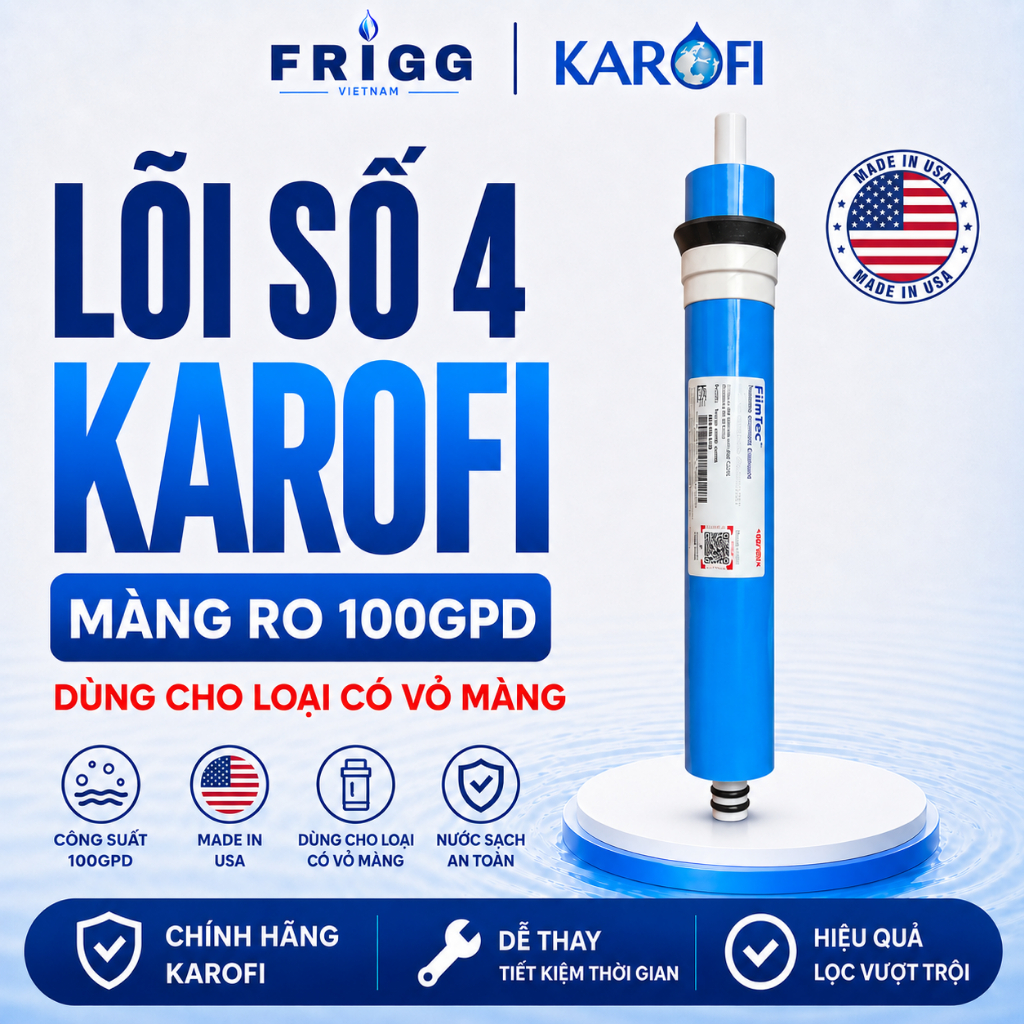 Màng R.O Dupont TW30-1812-100HR lõi số 4 công suất 20l/h - Bảo hành chính hãng 3 tháng