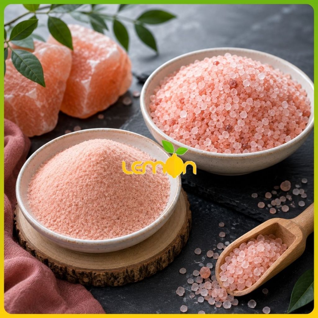[COMBO] Muối hồng Himalaya - Muối hồng xay nhuyễn/Muối hồng hạt to dùng nấu ăn, pha cà phê, ngâm châ