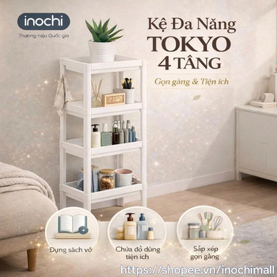 [LIVE] Kệ đa năng Tokyo 2 3 4 tầng INOCHI - Kệ đựng mỹ phẩm, kệ sách, kệ nhựa tự lắp ráp tiện dụng