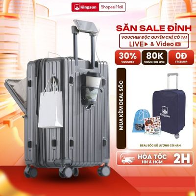 Vali Kéo Du Lịch Cao Cấp Kingsun Size 20/24/28inch KS-086 Có Ngăn Đựng Laptop Nhựa Abs+PC, Bảo Hành 5 Năm