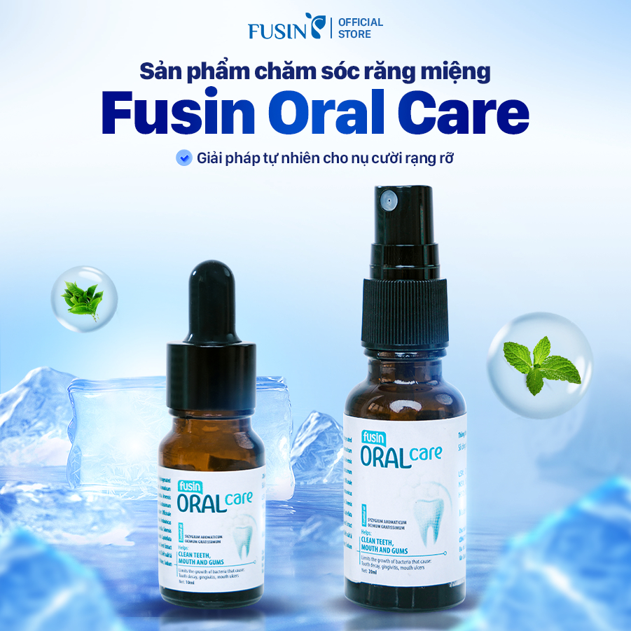 Tinh dầu răng miệng ngừa sâu răng, khử hôi miệng FUSIN ORAL CARE, sạch mảng bám