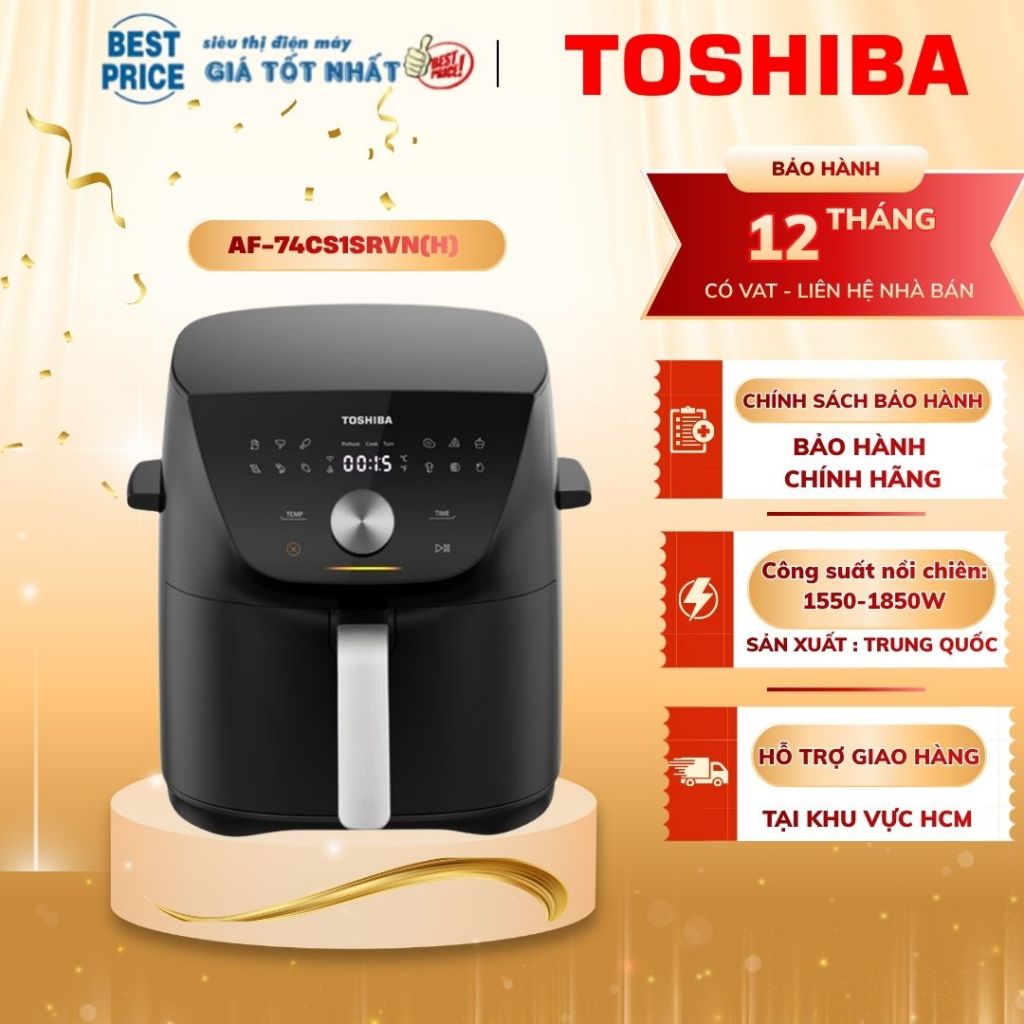 AF-74CS1SRVN(H) | Nồi Chiên Không Dầu Toshiba AF-74CS1SRVN(H) 7.4 lít - Chính Hãng