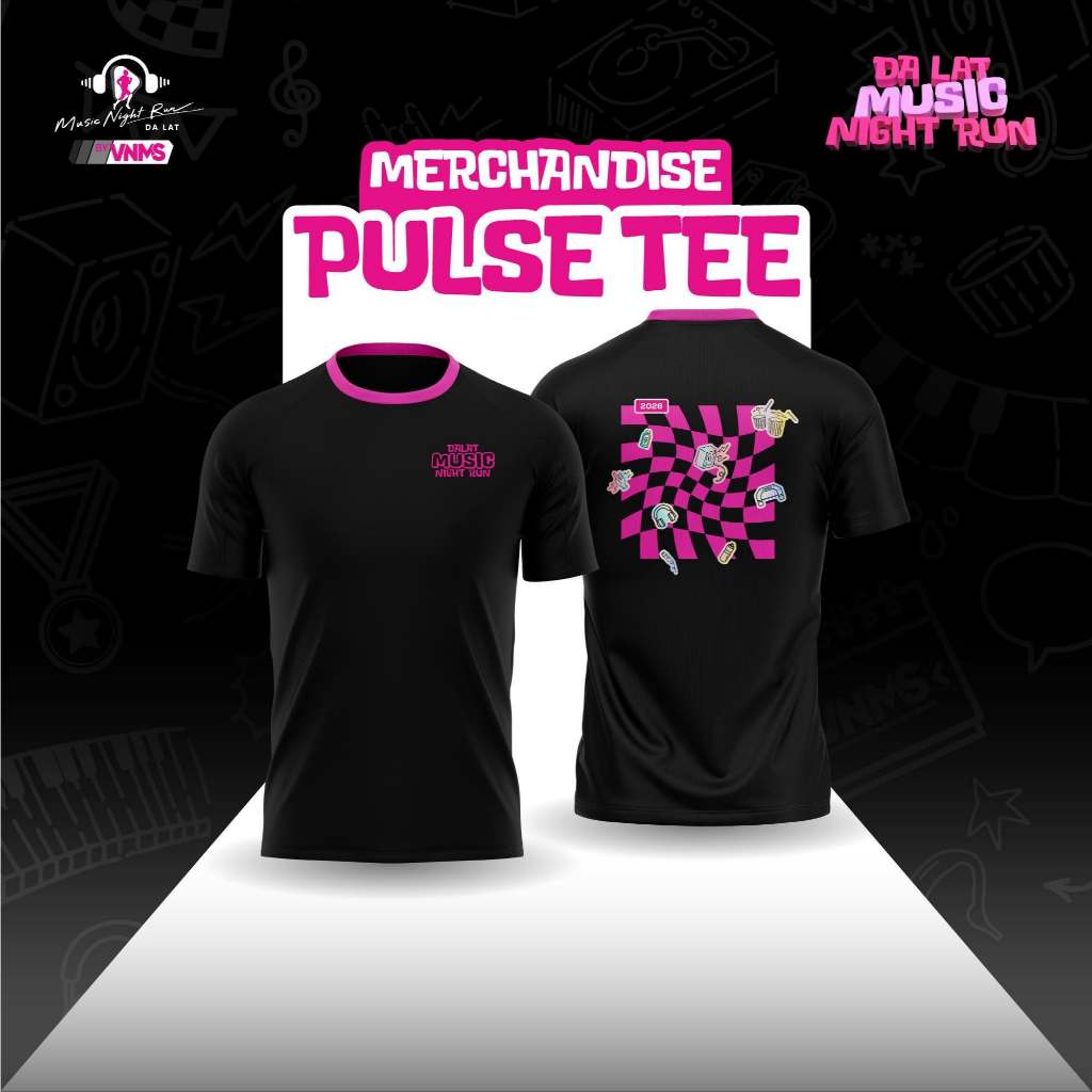 [DALAT MUSIC ] Áo Thun Unisex MOTIVE x DALAT MUSIC NIGHT RUN PULSE TEE