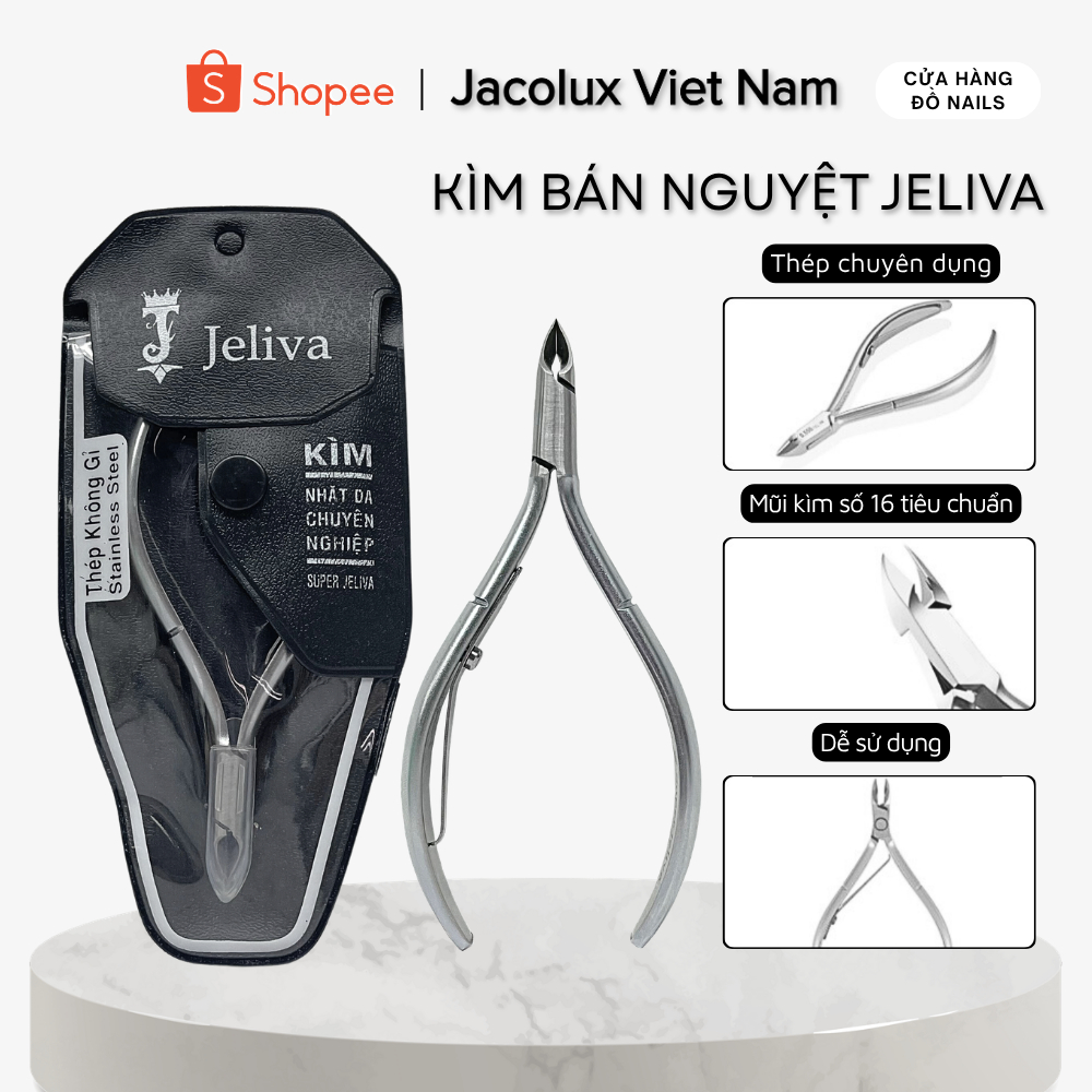 Kìm nhặt da bán nguyệt super JELIVA thép chuyên dụng
