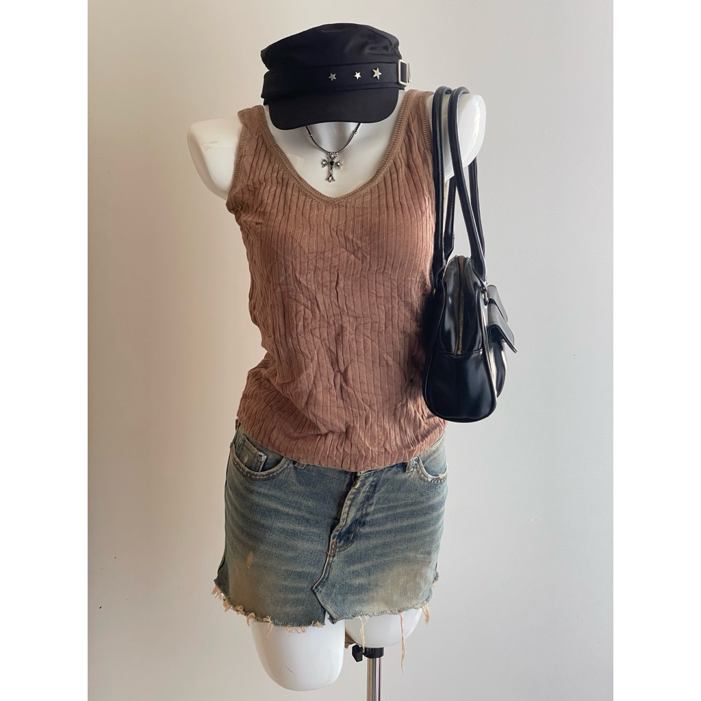 Tanktop/croptop thun tăm
