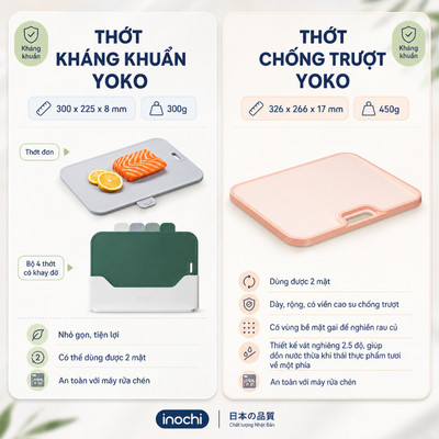 [LIVE] Thớt Kháng Khuẩn & Thớt Chống Trượt Inochi Yoko: An Toàn, Chống Trượt, Cho Bếp Nấu Ngon Miệng