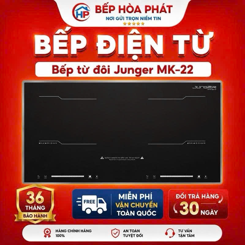Bếp từ đôi Junger MK-22 lắp âm