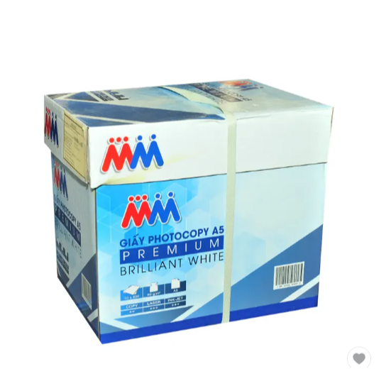 Giấy Photo MM A4 A5 70gsm 80gsm – Giấy In Văn Phòng Trắng Đẹp, Mịn, Ít Kẹt Giấy, 5 Ram 10 Ram