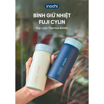 [LIVE] Bình giữ nhiệt Inochi Fuji Cylin 200ml - inox 316 mini nhỏ gọn giữ nóng lạnh 6-12h chống tràn