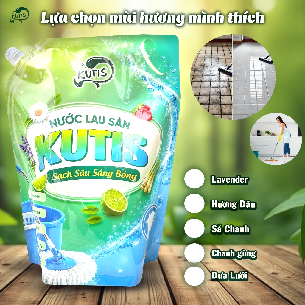 TÚI LAU SÀN KUTIS 4KG CHẤT SÁNH, SẠCH BONG VỚI TINH DẦU THIÊN NHIÊN DỊU NHẸ THƯ GIÃN XUA ĐUỔI CÔN TR