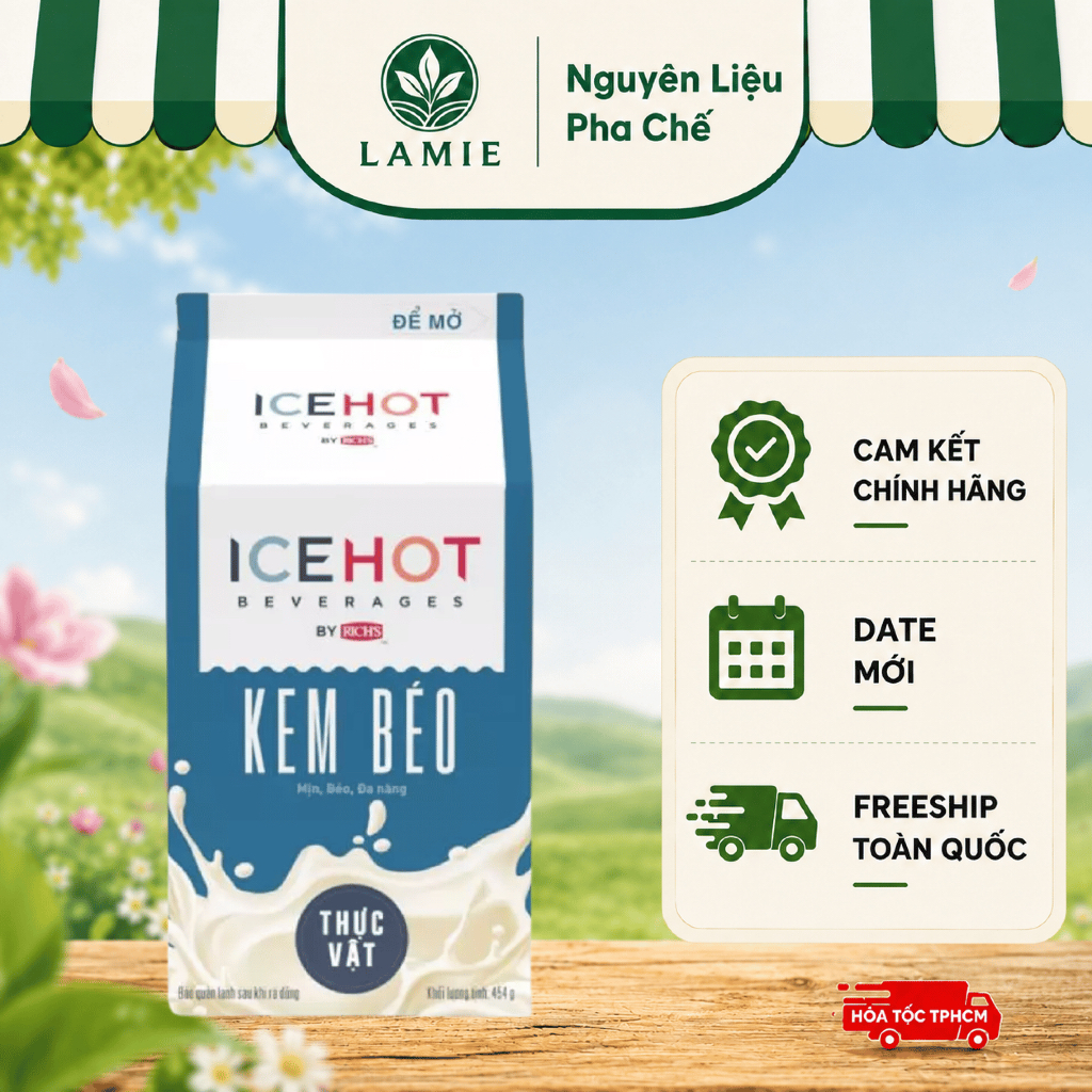 Rich lùn kem béo thực vật Rich's 454gr | Icehot kem béo thực vật | Rick Lùn