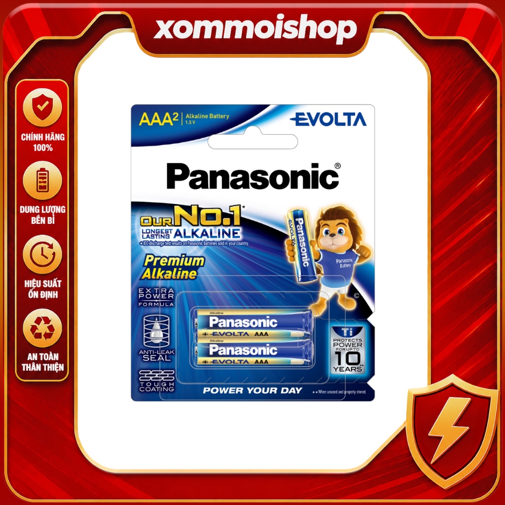 Vỉ 2 Pin Panasonic Evolta AAA cao cấp