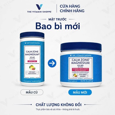 Calm Zone Magnesium – Bổ sung khoáng chất Magie The Vitamin Shoppe