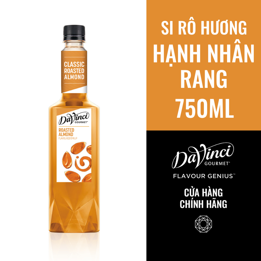 Siro Hạnh Nhân Rang / Roasted Almond Syrup - DaVinci Gourmet (750ml)