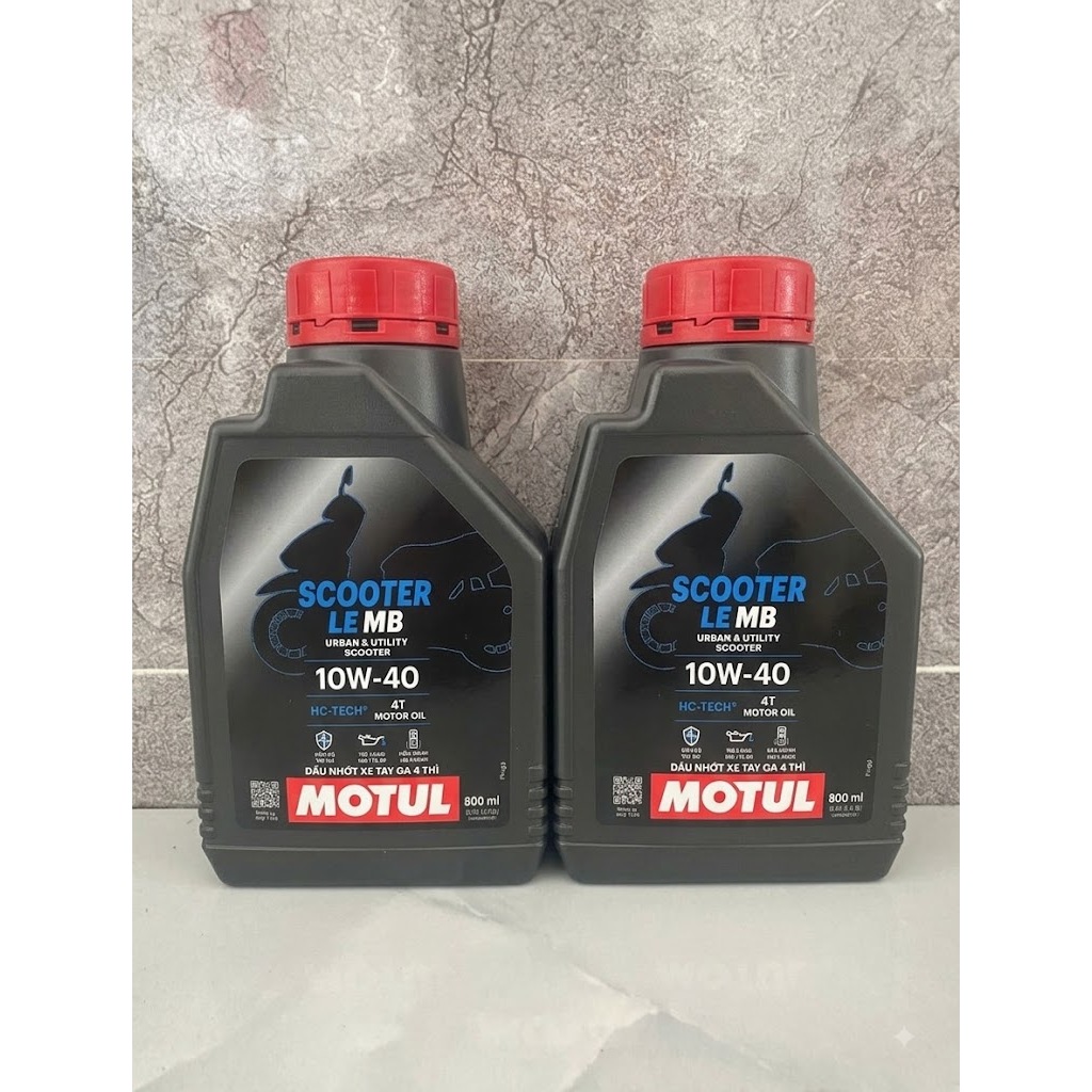 Combo 2 Chai Nhớt Motul Xe Tay Ga Motul Scooter LE MB 10W40 800ML Chính Hãng Nhập Khẩu - Cam Kết 100