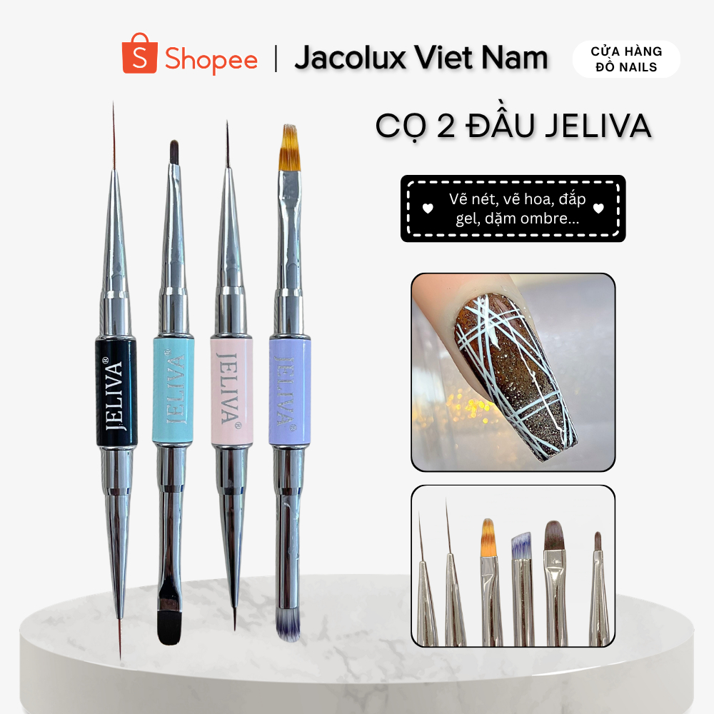 Cọ vẽ nét nail 2 đầu JELIVA