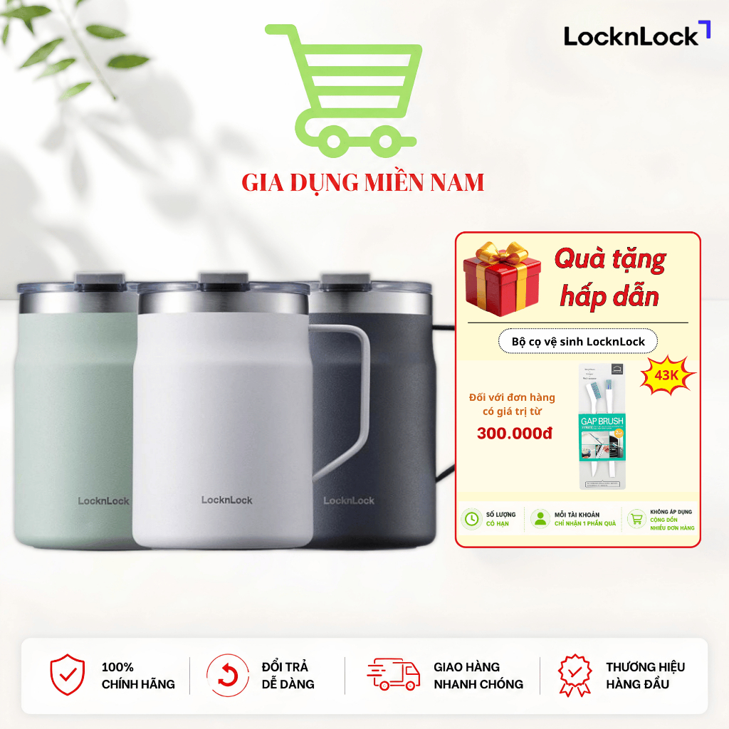 Ca nước giữ nhiệt LocknLock Metro Mug 475ml - Màu Navy, màu trắng - LHC4219