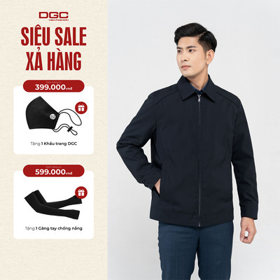 Áo khoác nam DGC thiết kế cổ bẻ phong cách lịch lãm thời trang công sở cao cấp bền bỉ mã WAJKBB12M