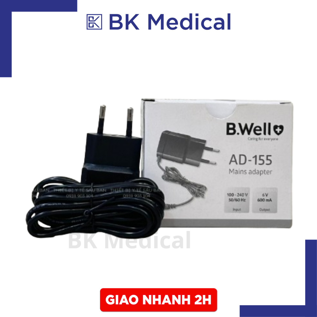 (hỏa tốc) Adapter B.Well AD-155 - Bộ Chuyển Đổi Điện Sử Dụng Cho Máy Đo Huyết Áp B.Well PRO