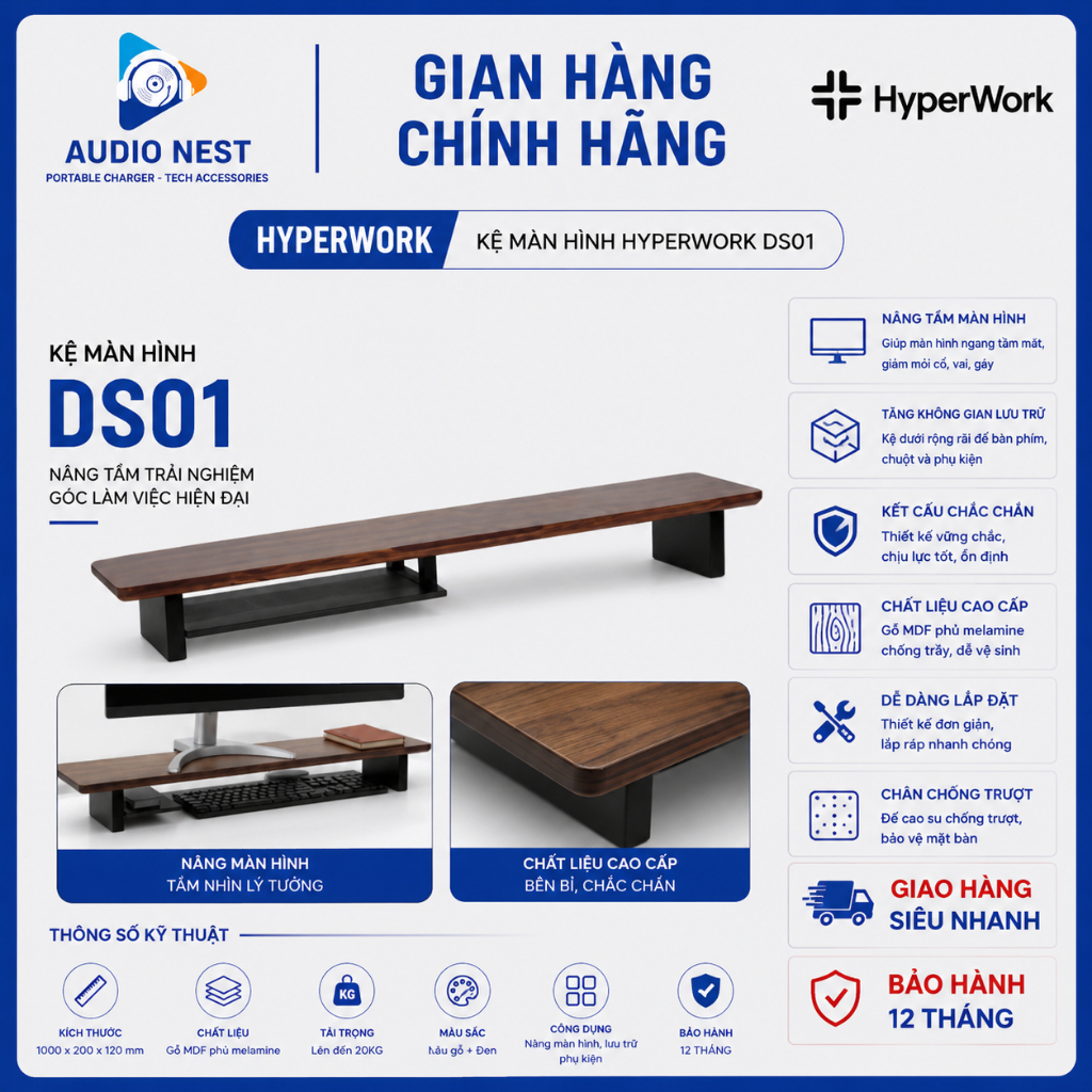 Kệ màn hình HyperWork DS01