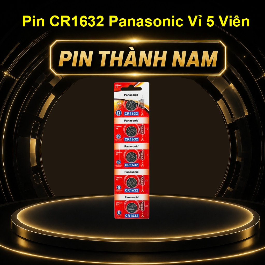 Pin CR1632 Panasonic 3V Vỉ 5 Viên Chính Hãng