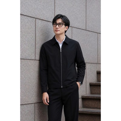 Áo khoác nam DGC màu đen thanh lịch form dáng trẻ trung sang trọng phong cách thời trang WAJKBC09M