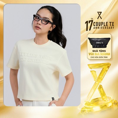 Áo Thun Nữ Couple TX In Nổi Styling Experience Thun Double Face Dày Dặn Form Rộng Relax Boxy WTS 2523