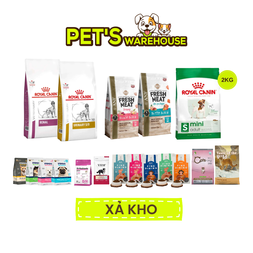 [CẬN DATE] Xả Kho Hạt Chó Mèo, Royal Canin, ANF, VOM, Indigo Giá Tốt Tiết Kiệm