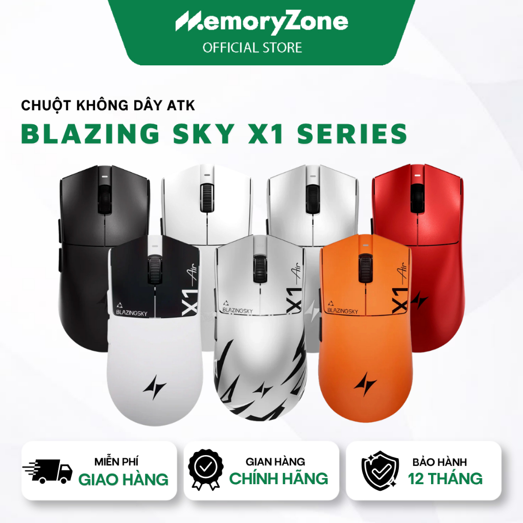 [CHÍNH HÃNG] Chuột ATK Blazing Sky X1 V2 Ultra Max/ X1 Pro Max/ X1 V2 Ultimate / X1 V2 Air+ - Bảo hành 12 tháng