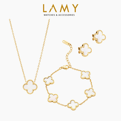 Bộ quà tặng trang sức LAMY Dual Lucky Leaves Gold 6026-2026-3023