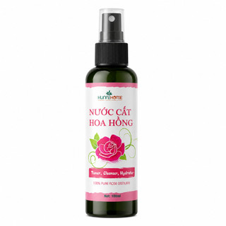 Nước Hoa Hồng Chiết Xuất 100% Hoa Hồng Giúp Cấp Ẩm, Phù Hợp Nhiều Loại Da Chai 100ml - HUNA HOME