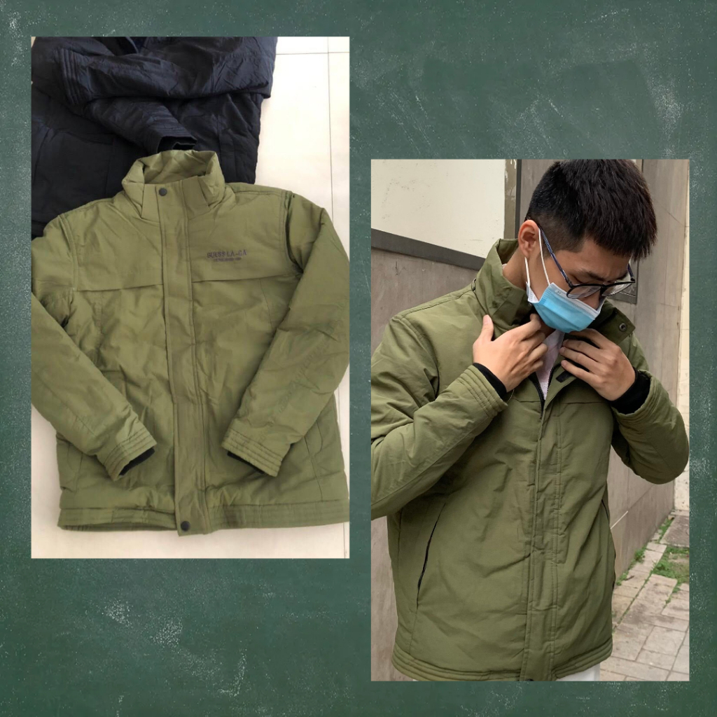 Jacket Guess Lót Lông Chính Hãng