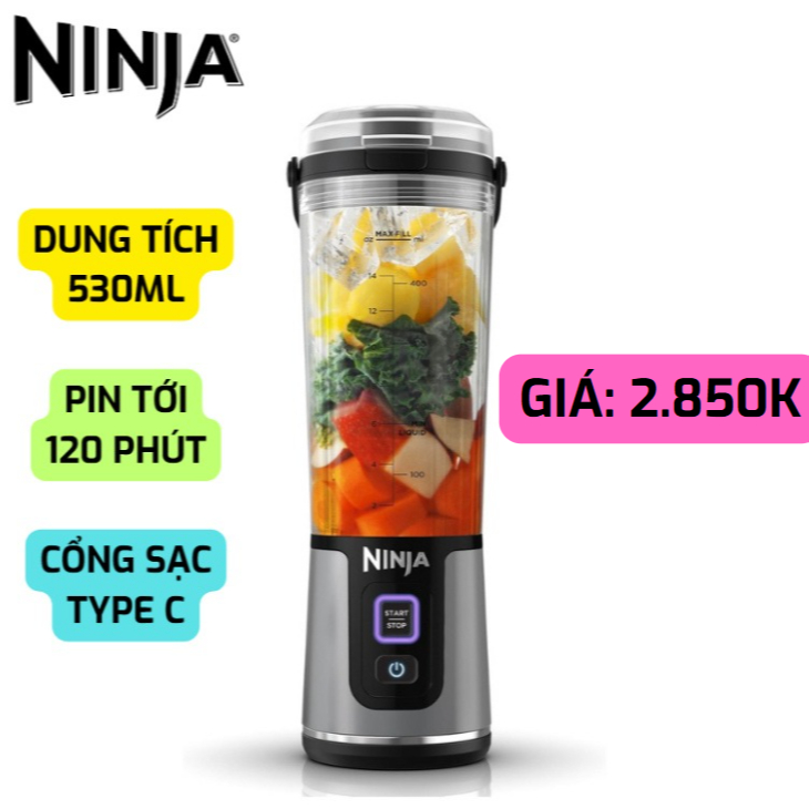 MÁY XAY MINI NINJA BLAST PORTABLE BLENDER - PIN SẠC