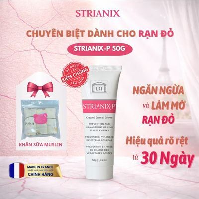 Kem Rạn Đỏ Strianix-P 50g Hỗ Trợ Giảm Ngứa, Mờ Rạn, Nhập Khẩu Từ Pháp