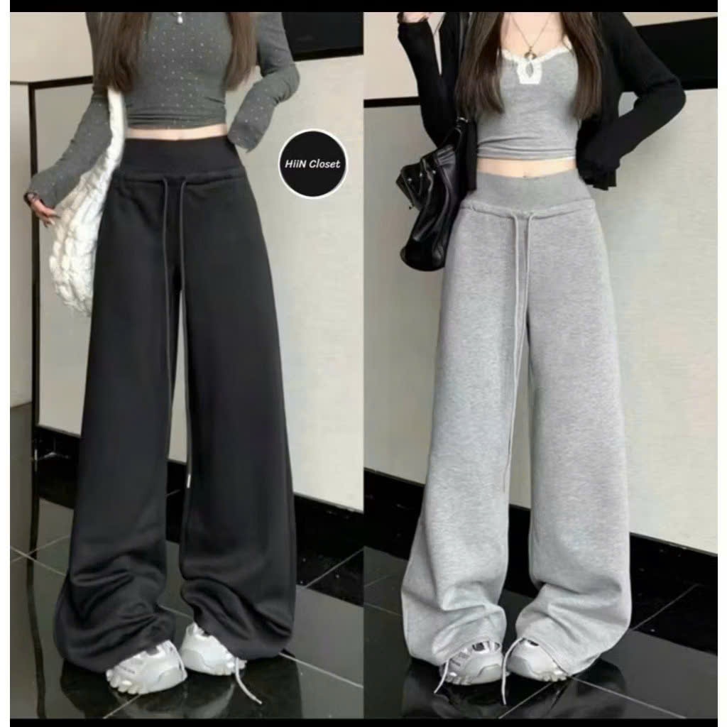 QUẦN NỈ JOGGER HIIN CLOSET – MÀU XÁM