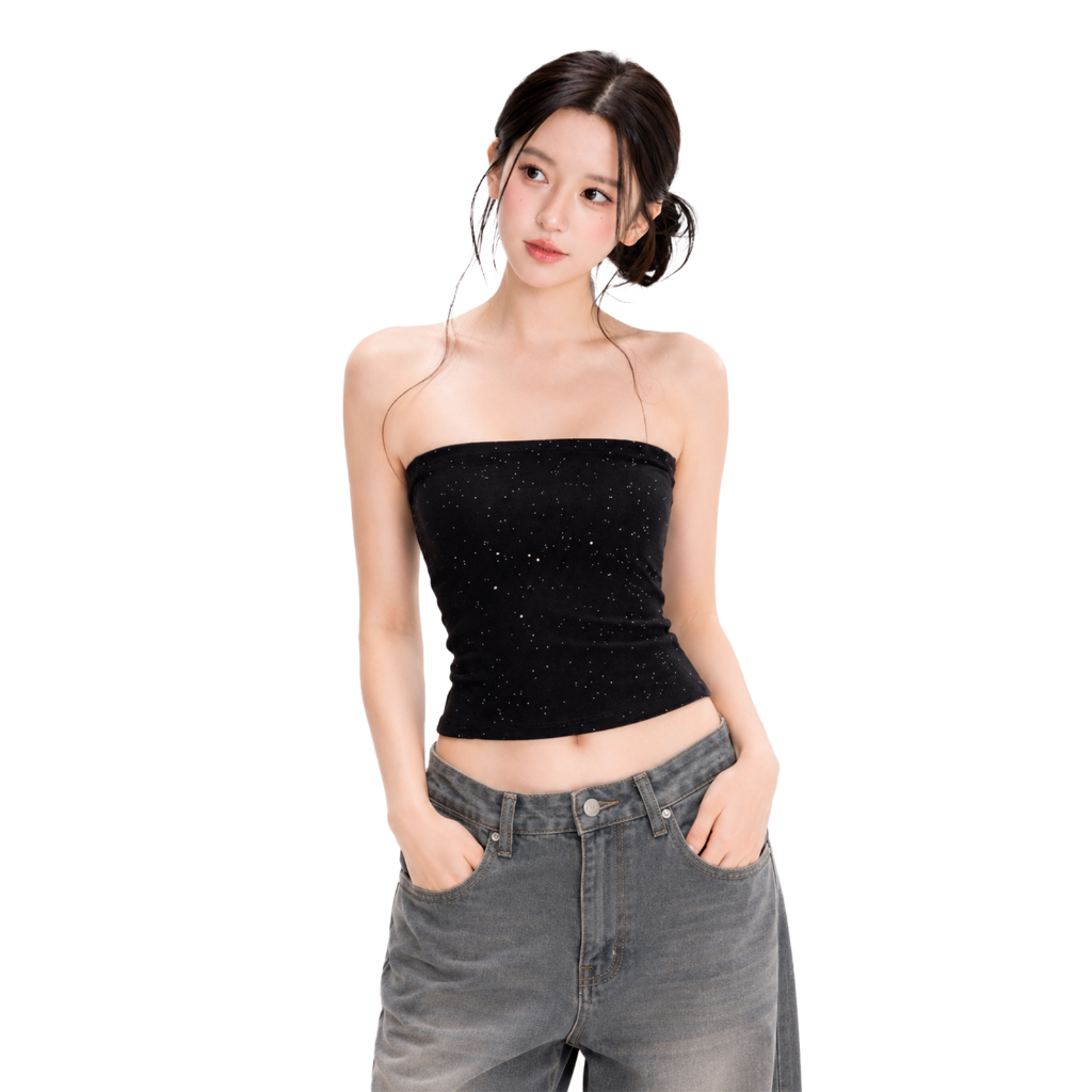 Áo Ống Nữ Thun Kim Tuyến DaaLaa Store Dáng Ôm Kiểu Lấp Lánh A51368