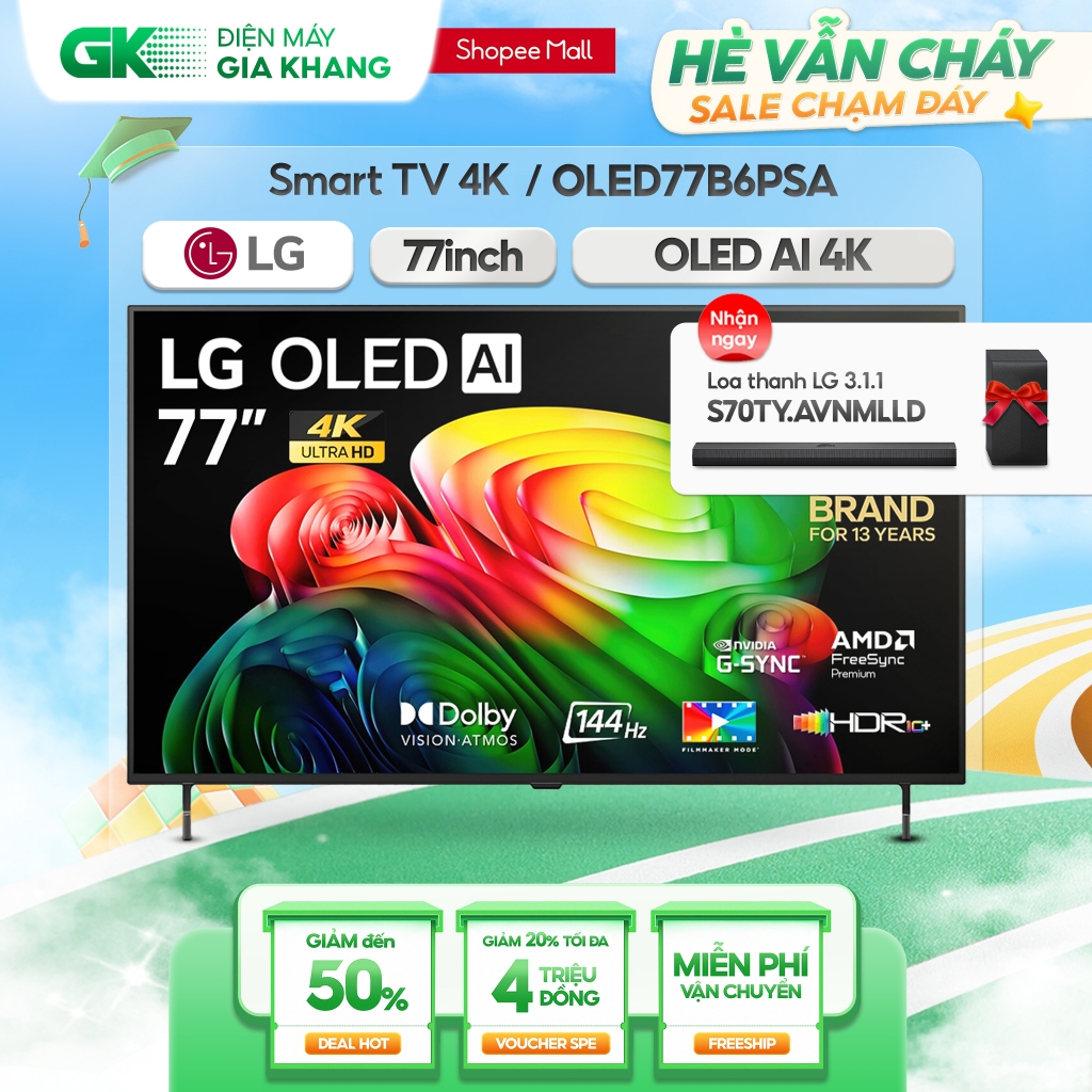 77B6PSA | 65C4PSA Smart Tivi LG OLED AI 4K 77 Inch OLED77B6PSA [Freeship HCM]
